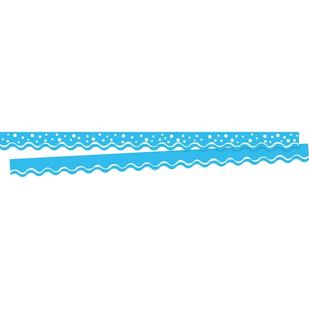 Barker Creek Happy Pool Blue Double-Sided Scalloped Border, 26/set, PK26 3704